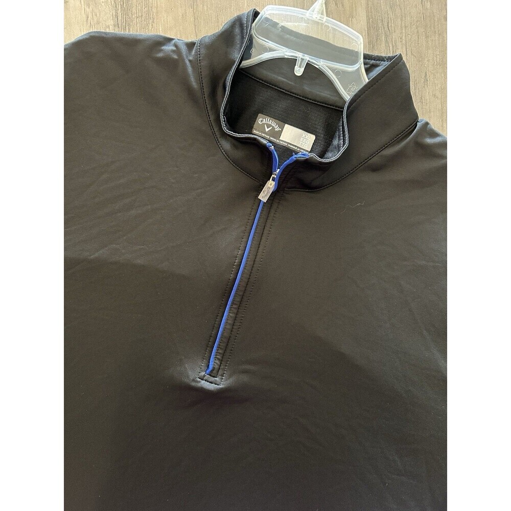 Callaway Weather Series Golf Jacket Men XXL Black 1/4 Zip Pullover Long Sleeve